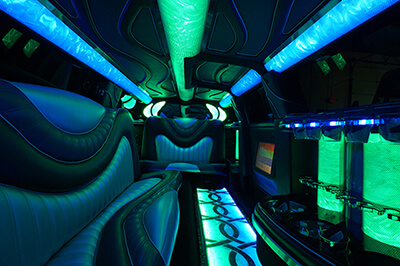 Limousine rental with light-up disco floors