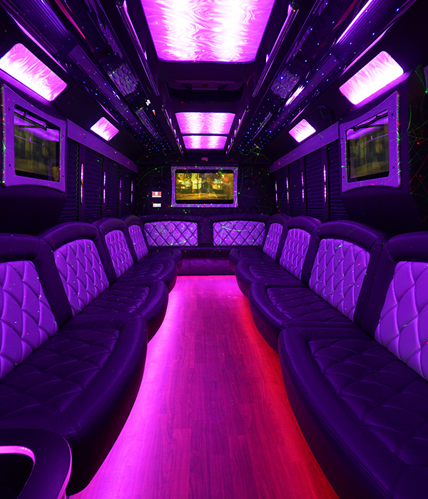 comfortable seating on bus