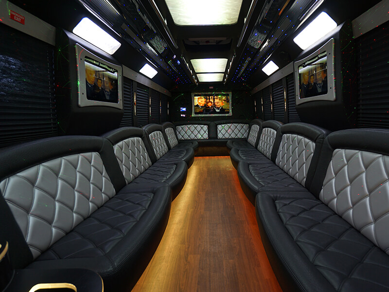 Party bus luxury interiors